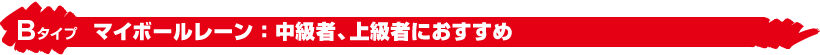 Bタイプ マイボールレーン:中級者、上級者におすすめ